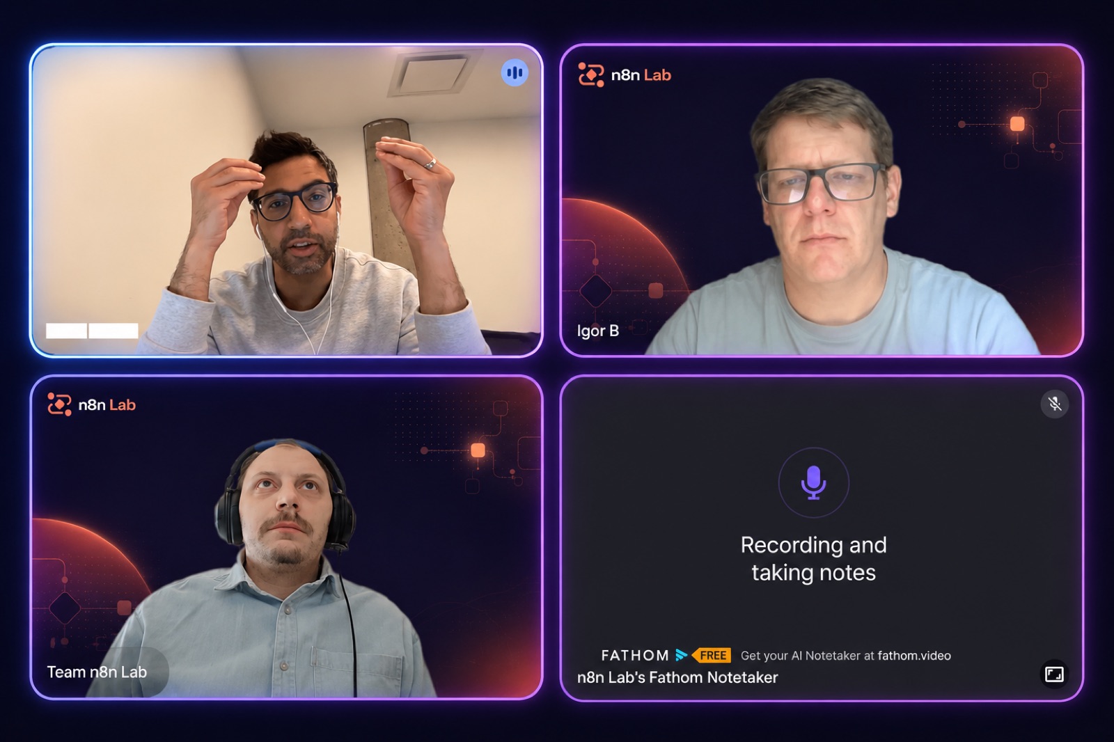 n8n Lab tim i član na mastermind razgovoru